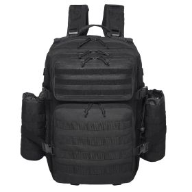Tactical Backpack, 45L Military Tactical Backpack with Molle Design & 3 Compartments, Army Assault Pack Bag for Men and Women