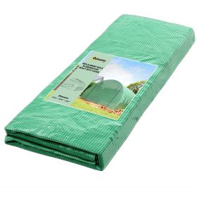 19.7' x 9.8' x 6.6' Plastic Greenhouse Cover Replacement, Heavy Duty Waterproof Tarp for Hoop House, Sheeting with 12 Windows