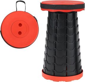 Portable Telescoping Foldable Stool - Lightweight, Outdoor Essential for Camping, Picnicking, Park Leisure, Fishing, Hiking & BBQ (Color: Red)