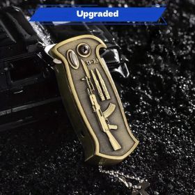 "Survival Lighter for Men - 3 Functions Windproof Butane Lighter + Bottle Opener + Pry Tool Gift" (Color: Rifle style)