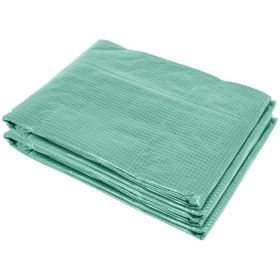 9.8' x 6.6' x 6.6' Plastic Greenhouse Cover Replacement, Heavy Duty Waterproof Tarp for Hoop House, Sheeting with 6 Windows, Door & Reinforcement (Title: Default Title)